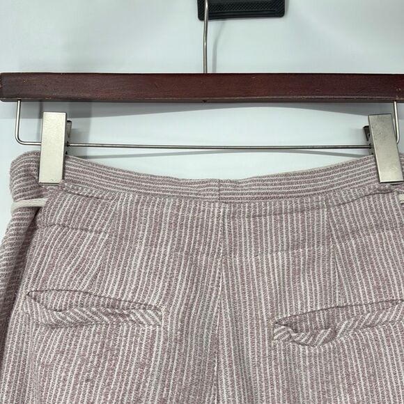Free People Light At Sunrise Paperbag Pants Size 6 Cropped Super High Rise Strip - Picture 12 of 16